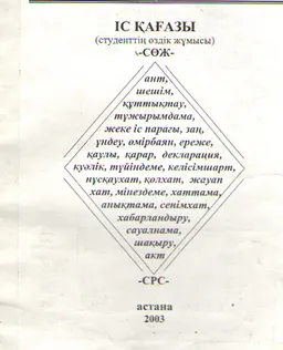 Іс қағазы : Тест жинағы Қазақ тілі әдісбірлестігінде мақұлданған