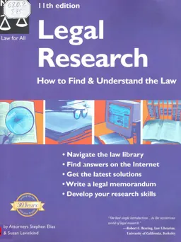 Legal Research. How to Find & Understand the Law