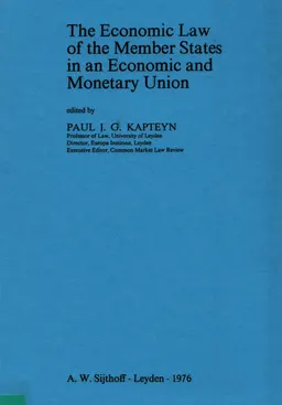 The economic law of the member states in an economic and monetary union