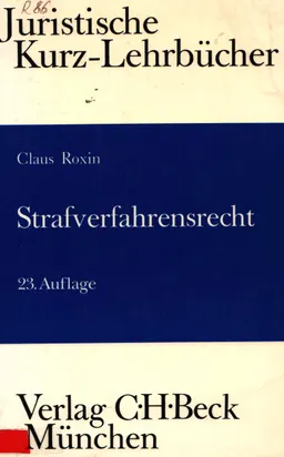 Strafverfahrensrecht. 23 Аuflage : ein studienbuch