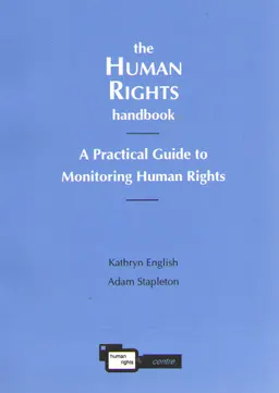 The Human Richts handbook : A Practical Cuyde to Monitorinq Human Richts