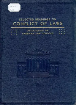 Selected readings on conflict of law