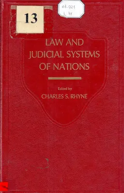 Law and Judicial Systems of Nations