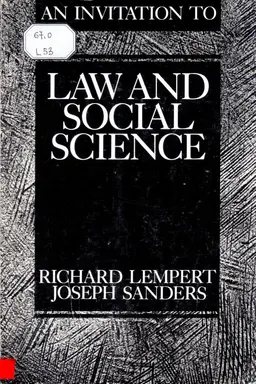 An invitation to law and social science : Desert, Disputes, and Distribution