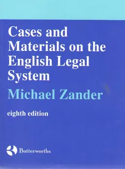 Cases and Materials on the English Legal System