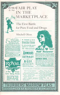 Fair play in the marketplace: The First Battle for Pure Food and Drugs