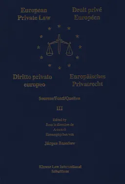 European Private Law. Sources. V.3. Copyright, Data Protection and Industrial Property, Private International Law and International Civil Procedure : сборник