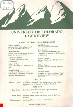 University of Colorado: Law Review. V.63. N.3 : сборник
