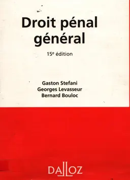 Droit pénal général : учебник