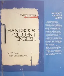 Handbook of current English : Instructor's annotated edition