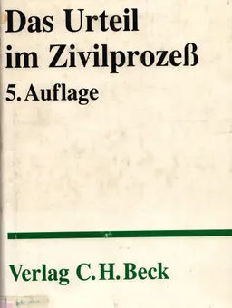 Das Urteil im Zivilprozess : учебное пособие