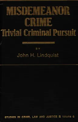 Misdemeanor crime: Trivial Criminal Pursuit : научное издание