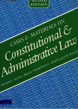 Cases and materials on Constitutional & Administrative Law : сборник