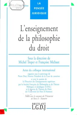 L'Еnselgnement de la philosophie du droit : Astec du colloque international
