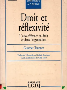 Droit et reflexivite. L'auto-reference en droit et dans l'organisation