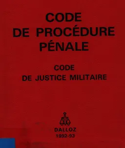 Code de procedure penale. Code de justice militaire