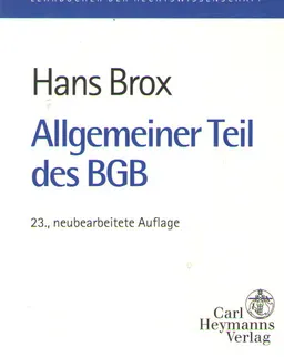 Allgemeiner Teil des BGB