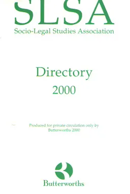 Socio-legal studies association : directory