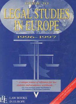 Guide to legal studies in Europe 1996-1997