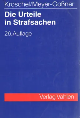 Die urteile in strafsachen
