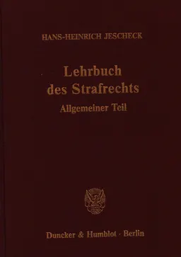 Lehrbuch des Strafrechts: Allgemeiner Teil