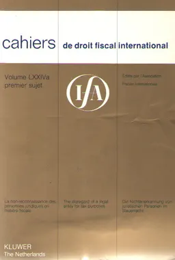 XLIII Congrès international de droit financier et fiscal : Rio de Janeiro, 1989 : Conference proceedings
