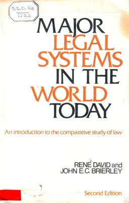 Major legal systems in the world today : an introduction to the comparative study of law