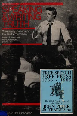 Speaking & writing truth : community forums on the first amendment