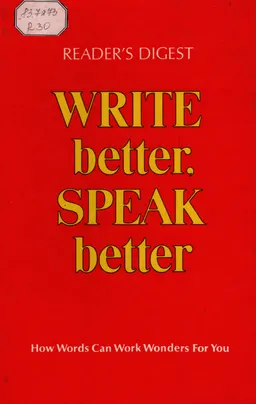 Reader's Digest write better, speak better