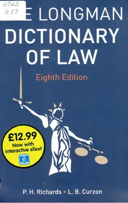 Longman dictionary of law : справочное издание