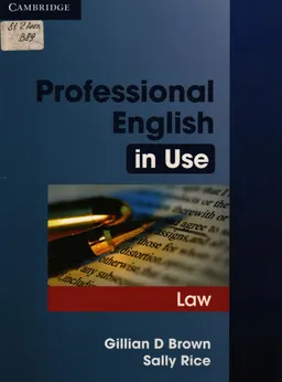 Professional English in use. Law : научное издание
