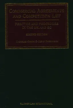 Commercial agreements and competition law: practice and procedure in the UK and EC : научное издание