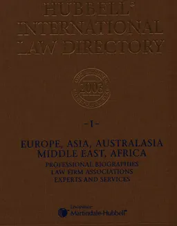 Martindale-Hubbell international law directory. V. 1: Europe, Asia, Australasia, Middle East, Africa : справочное издание