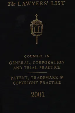 The Lawyers’ List, 2001 : An International list of counsel, corporation and trial practice