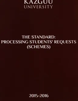 The standard: Processing Students` Reguests (Schemes)