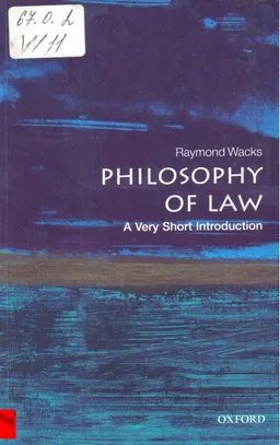 Philosophy of law : a very short introduction