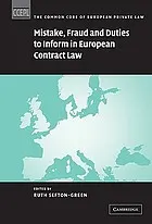 Mistake, fraud and duties to inform in European contract law