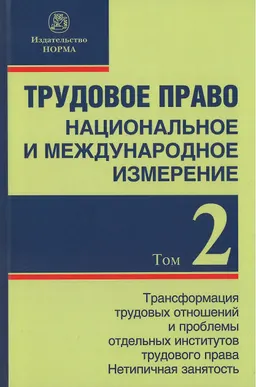 Трудовое право: национальное и международное измерение. В 2-х т. Т.2. Трансформация трудовых отношений и проблемы отдельных институтов трудового права. Нетипичная занятость : монография