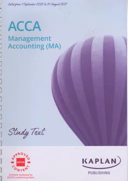 ACCA. Management accounting (MA/FMA) : studу text