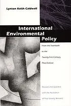 International environmental policy : from the twentieth to the twenty-first century