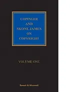 Copinger and Skone James on copyright. Volume one