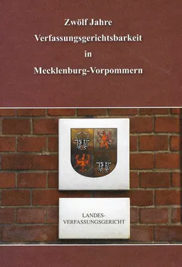 Zwölf Jahre Verfassungsgerichtsbarkeit in Mecklenburg-Vorpommern 15. Greifswalder Rede der Stiftung Alfried-Krupp-Kolleg Greifswald